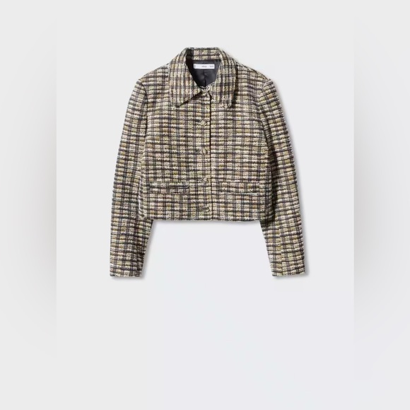 *BRAND NEW WITH TAGS* Mango - Check tweed jacket - Picture 1 of 9